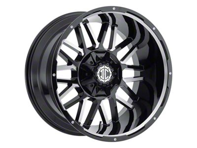 Xtreme Offroad NX-12 Midnight Black Milled 8-Lug Wheel; 20x9; 0mm Offset (11-16 F-250 Super Duty)