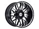 Xtreme Offroad NX-12 Midnight Black Milled 8-Lug Wheel; 20x9; 0mm Offset (11-16 F-250 Super Duty)