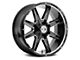 Xtreme Offroad NX-17 Midnight Black Diamond Cut Face 8-Lug Wheel; 20x10; -25mm Offset (11-16 F-250 Super Duty)