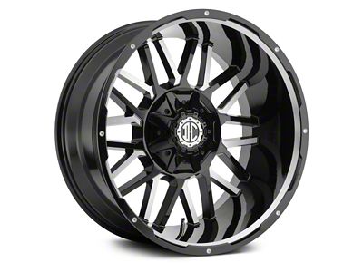 Xtreme Offroad NX-12 Midnight Black Milled 8-Lug Wheel; 20x10; -25mm Offset (11-16 F-350 Super Duty SRW)