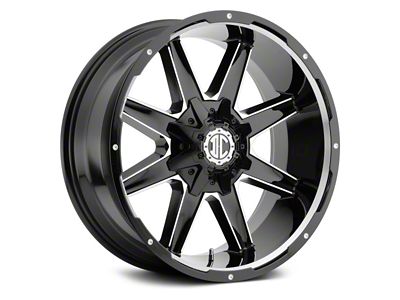 Xtreme Offroad NX-17 Midnight Black Diamond Cut Face 8-Lug Wheel; 20x10; -25mm Offset (11-16 F-350 Super Duty SRW)