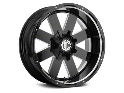 Xtreme Offroad NX-18 Midnight Black Milled 8-Lug Wheel; 20x12; -44mm Offset (23-24 F-250 Super Duty)