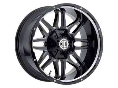 Xtreme Offroad NX-9 Midnight Black Milled 8-Lug Wheel; 20x9; 12mm Offset (23-24 F-250 Super Duty)