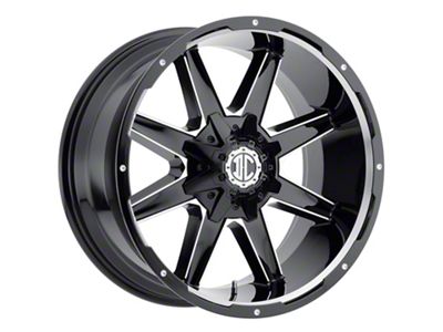 Xtreme Offroad NX-17 Midnight Black Diamond Cut Face 8-Lug Wheel; 20x10; -12mm Offset (23-24 F-350 Super Duty SRW)