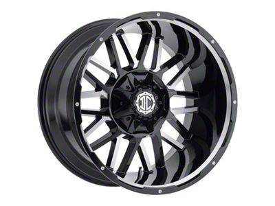 Xtreme Offroad NX-12 Midnight Black Diamond Cut Face 6-Lug Wheel; 20x9; -12mm Offset (21-24 F-150)