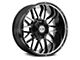 Xtreme Offroad NX-12 Midnight Black Milled 8-Lug Wheel; 20x10; -25mm Offset (17-22 F-350 Super Duty SRW)