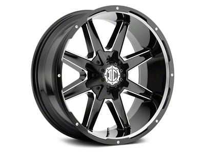 Xtreme Offroad NX-17 Midnight Black Diamond Cut Face 8-Lug Wheel; 20x10; -25mm Offset (17-22 F-350 Super Duty SRW)