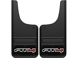 12-Inch x 26-Inch Mud Flaps with AT4 Logo; Front or Rear (Universal; Some Adaptation May Be Required)