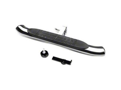 4-Inch Oval Hitch Step for 2-Inch Receiver; Stainless Steel (Universal; Some Adaptation May Be Required)