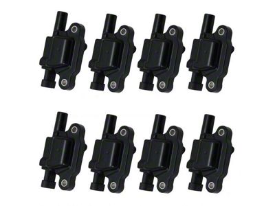 8-Piece Ignition Coil Set; Square Style (15-19 Yukon)