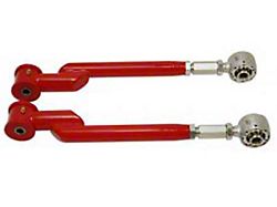 Adjustable Rear Upper Control Arms with Poly/Del-Sphere Pivot Joint Combo; Bright Red (07-14 Yukon)