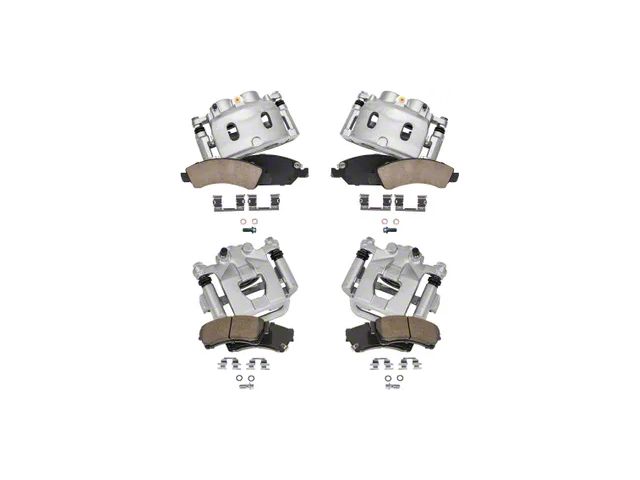 Brake Calipers with Ceramic Brake Pads; Front and Rear (08-14 Yukon)