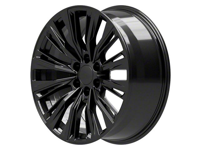 CA93 Gloss Black 6-Lug Wheel; 22x9; 28mm Offset (21-24 Yukon)