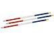 CB Antenna with Tuneable Tip; 3-Foot; Red/White/Blue (Universal; Some Adaptation May Be Required)