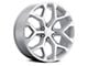 Chevy Snowflake Replica Silver Machined 6-Lug Wheel; 22x9; 24mm Offset (21-24 Yukon)