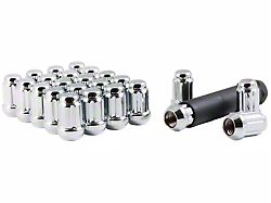 Chrome Closed End Spline Lug Nuts; M14 x 1.5; Set of 24 (07-24 Yukon)