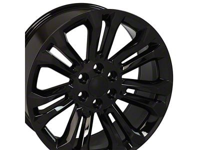 CV43 Black 6-Lug Wheel; 22x9; 24mm Offset (21-24 Yukon)