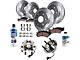 Drilled and Slotted 6-Lug Brake Rotor, Pad, Hub Assembly, Brake Fluid and Cleaner Kit; Front and Rear (08-14 4WD Yukon)