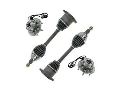 Front CV Axle Shafts and Hub Assembly Set (07-14 4WD Yukon)