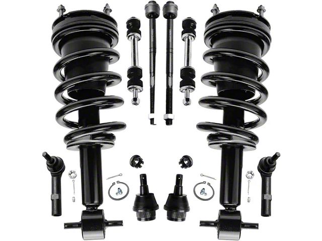 Front Strut and Spring Assemblies with Lower Ball Joints, Sway Bar Links and Upper Control Arms (07-14 Yukon)