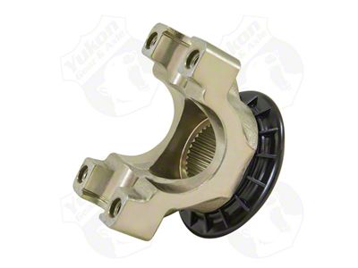 Yukon Gear Differential End Yoke; Rear Differential; Ford 10.25 and 10.50-Inch; Pinion Yoke; 31-Spline; Strap Style; For Use with 1350 U-Joint; 1.19-Inch Cap Diameter; 3.63-Inch Span Cap To Cap; 3.16-Inch Tall; Fits Short Spline Pinion (00-04 F-150)