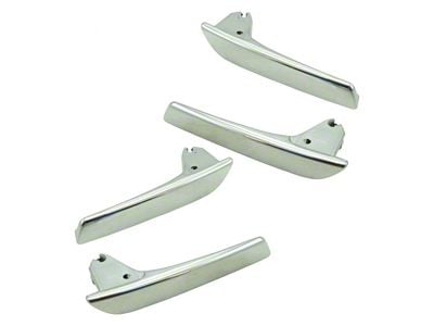 Interior Door Handle Levers; Front and Rear; Chrome (07-13 Yukon)