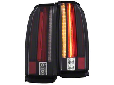 LED Tail Lights; Black Housing; Clear Lens (15-20 Yukon)