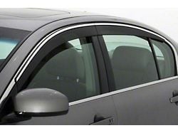 Low Profile Ventvisor Window Deflectors; Front and Rear; Dark Smoke with Chrome Trim (15-20 Yukon)