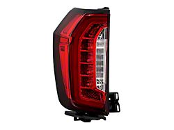 OE Style Full LED Tail Light; Chrome Housing; Red/Clear Lens; Driver Side (21-25 Yukon)