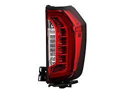 OE Style Full LED Tail Light; Chrome Housing; Red/Clear Lens; Passenger Side (21-25 Yukon)