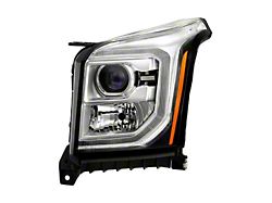 OE Style Headlight with LED DRL and Turn Signal; Driver Side (15-20 Yukon w/ Factory Halogen Headlights)