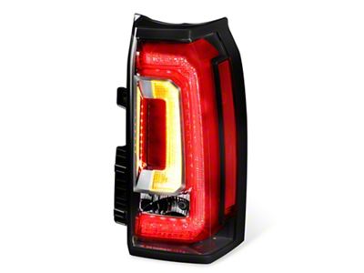 OE Style LED Tail Light; Black Housing; Clear Lens; Passenger Side (15-20 Yukon)