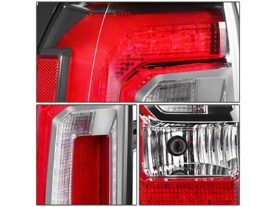 OE Style LED Tail Lights; Black Housing; Clear Lens (15-20 Yukon)