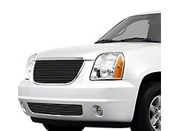 Stainless Steel Billet Upper and Lower Bumper Grille Insert; Black (07-14 Yukon, Excluding Hybrid)