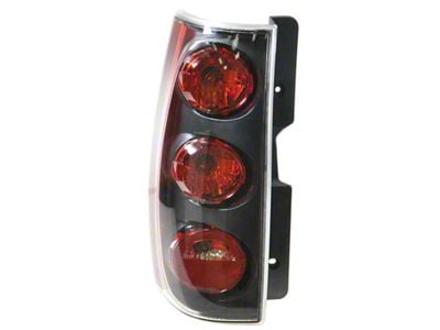 Tail Light; Black Housing; Red Clear Lens; Driver Side (07-14 Yukon Denali)