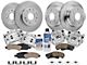 Vented 6-Lug Brake Rotor, Pad, Caliper, Brake Fluid and Cleaner Kit; Front and Rear (08-14 Yukon)