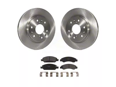 Vented 6-Lug Brake Rotor and Semi-Metallic Pad Kit; Front (08-20 Yukon)