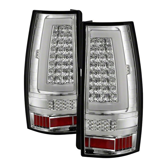 Yukon Version 2 Light Bar Led Tail Lights Chrome Housing Clear Lens