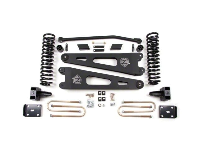 Zone Offroad 4-Inch Radius Arm Suspension Lift Kit with FOX Shocks (11-16 4WD 6.7L Powerstroke F-250 Super Duty w/ Factory Overload Springs)