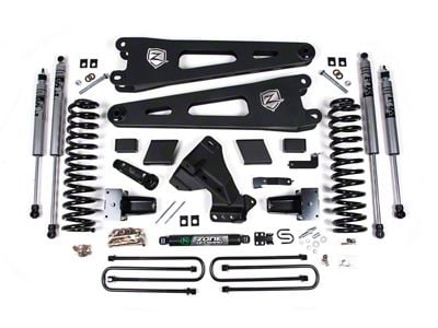 Zone Offroad 5-Inch Radius Arm Suspension Lift Kit with FOX Shocks (23-25 4WD 6.7L Powerstroke F-250 Super Duty w/ Factory Overload Springs)