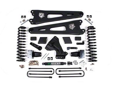 Zone Offroad 5-Inch Radius Arm Suspension Lift Kit with Rear Lift Blocks (23-25 4WD 6.7L Powerstroke F-250 Super Duty w/o Factory Overload Springs)