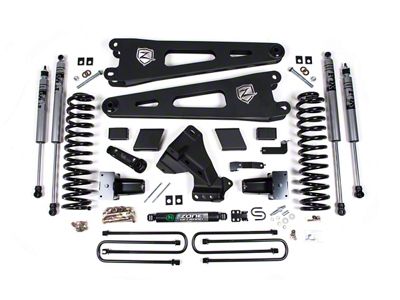 Zone Offroad 7-Inch Radius Arm Suspension Lift Kit with FOX Shocks (23-25 4WD 6.8L, 7.3L F-250 Super Duty)