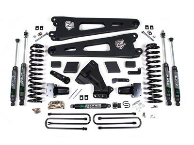 Zone Offroad 5-Inch Radius Arm Suspension Lift Kit with Nitro Shocks (23-25 4WD 6.7L Powerstroke F-350 Super Duty w/ Factory Overload Springs)