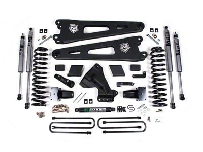 Zone Offroad 7-Inch Radius Arm Suspension Lift Kit with FOX Shocks (23-25 4WD 6.8L, 7.3L F-350 Super Duty)