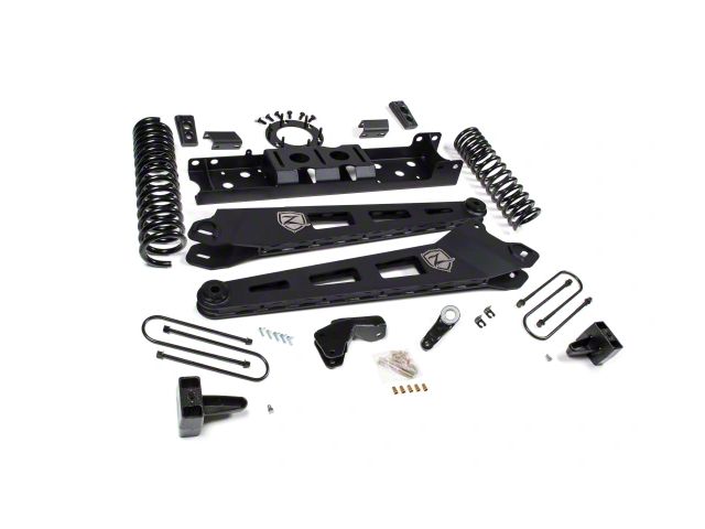Zone Offroad 4.50-Inch Front / 2-Inch Rear Radius Arm Suspension Lift Kit with Nitro Shocks (19-24 4WD 6.7L RAM 3500 SRW w/ 8-Bolt Transfer Case & w/o Air Ride & Factory Overload Springs, Excluding Mega Cab w/ AISIN Transmission)