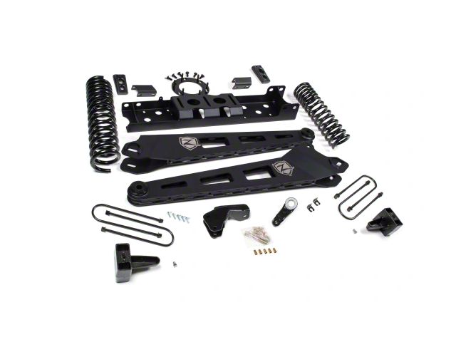 Zone Offroad 4.50-Inch Front / 2-Inch Rear Radius Arm Suspension Lift Kit (19-24 4WD 6.7L RAM 3500 SRW w/ 8-Bolt Transfer Case & w/o Air Ride & Factory Overload Springs, Excluding Mega Cab w/ AISIN Transmission)