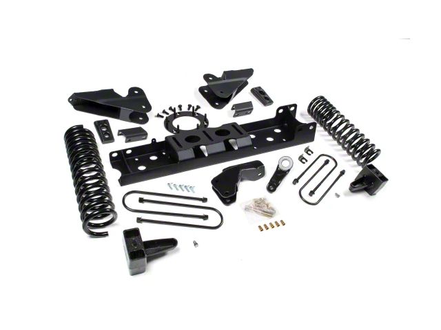 Zone Offroad 4.50-Inch Front / 2-Inch Rear Standard Suspension Lift Kit with Nitro Shocks (19-24 4WD 6.7L RAM 3500 SRW w/ 8-Bolt Transfer Case & w/o Air Ride & Factory Overload Springs)