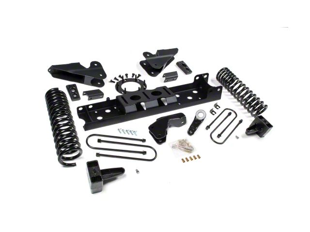 Zone Offroad 4.50-Inch Front / 3-Inch Rear Standard Suspension Lift Kit with FOX Shocks (19-24 4WD 6.7L RAM 3500 SRW w/ 6-Bolt Transfer Case & w/o Air Ride & Factory Overload Springs)