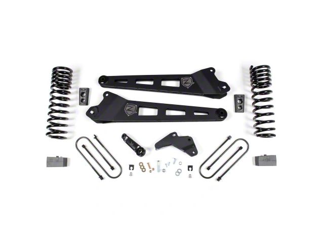 Zone Offroad 4.50-Inch Radius Arm Suspension Lift Kit with 3-Inch Rear Lift Blocks (13-18 4WD 6.7L RAM 3500 w/o Air Ride)