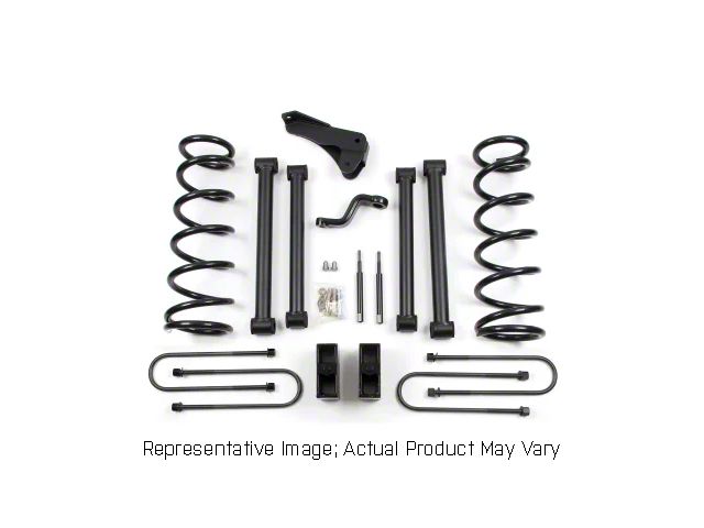 Zone Offroad 5-Inch Coil Spring Suspension Lift Kit with Nitro Shocks (2008 4WD RAM 3500 w/ 3.50-Inch Rear Axle)